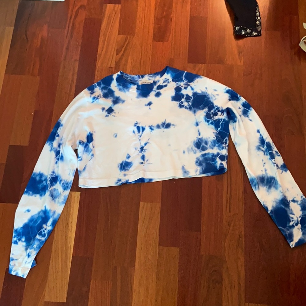 Cotton Citizen x Soul Cycle tie dye cropped top
